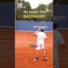 Who needs a backhand when you’ve got this forehand? 🎾💥 #tennis #tennisplayer #tennislife #tenniskids