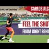 Carlos Alcaraz | Up Close Court Level Practice [2025 IW]