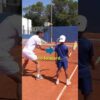 Don’t use only your arm at the net! #tennis #tenniscoach #tennistips