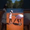 Position your feet properly to have a good serve! #tennis #tenniscoach